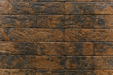 Stone wall brick texture background beige surface facade for design and decoration.