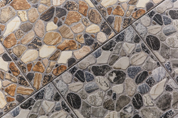 Stone wall brick texture background beige surface facade for design and decoration.