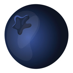 Flat design icon of Blueberry in ui colors.