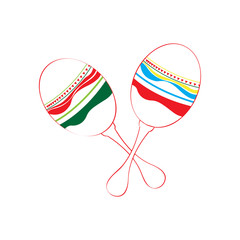 Isolated maracas icon