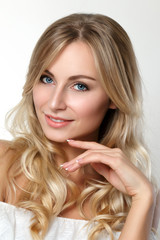 Naklejka premium Portrait of beautiful blonde woman