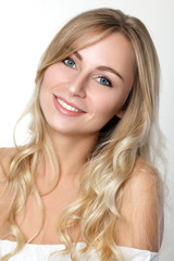 Naklejka premium Portrait of beautiful blonde woman