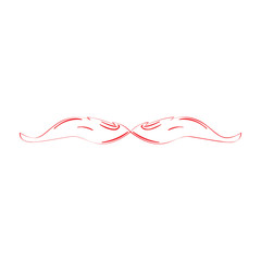 Isolated mustache icon