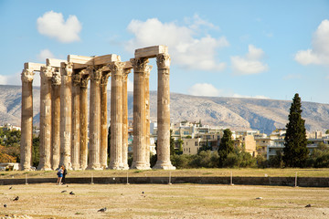 The Temple of Olympian Zeus in Athens
