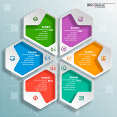 Abstract 3D Paper Infographics