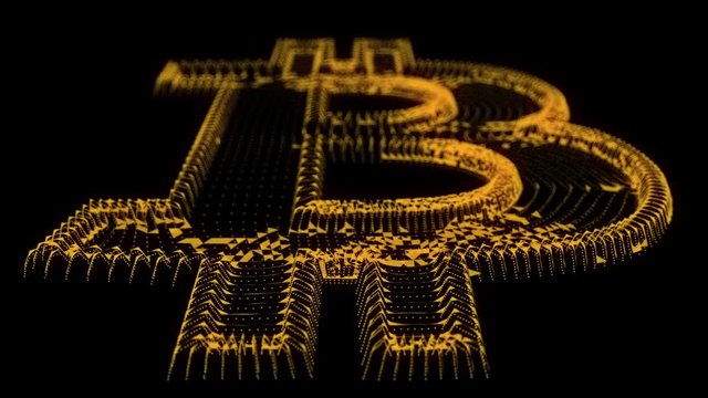 Bitcoin logo background in digital style