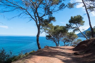 Wanderweg an der Westküse Mallorcas bei Port d´es Canonge