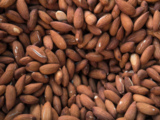 Closeup shot of fresh almonds