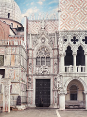Doge's Palace entrance, San Marco square, Venice 
