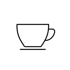 coffee cup logo thin line black icon