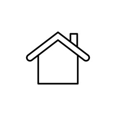 house sign thin line black icon