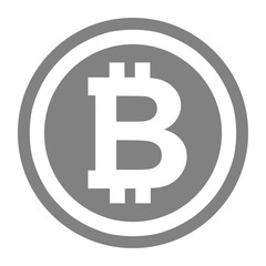 Bitcoin symbol illustration.  Logo the crtyptocurrency Bitcoin is currently using.  Wide range of uses for this illustration.
