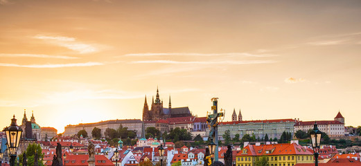 Sunset over Prague