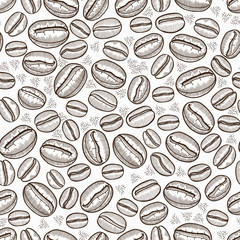 Koffie naadloos patroon