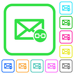 Mail attachment vivid colored flat icons