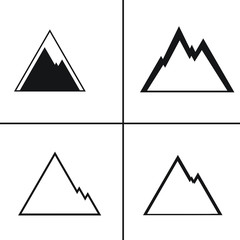 4 mountain logos templates