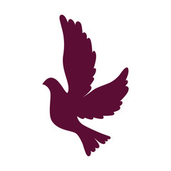 dove flying isolated icon vector illustration design