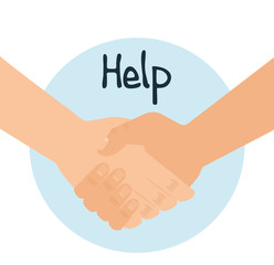 handshake human help icon vector illustration design