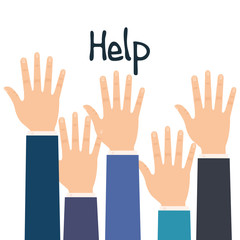 hands people help icon vector illustration design