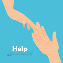 hands human help icon vector illustration design