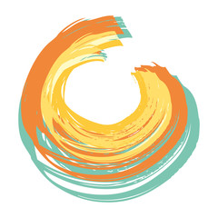 Obraz premium hand painted circle grunge texture vector illustration