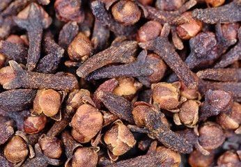 Background of many cloves