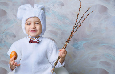 little boy in Easter Bunny costume