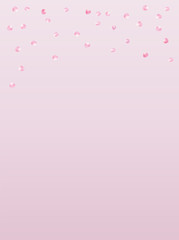 Rose Petals Elegant Vector Confetti. Spring Magic Cherry Blossom Background. Natural Cosmetics, Flying Rose Petals Confetti. Sakura Blossom Romance Wedding Decoration Valentines Day Love Showering