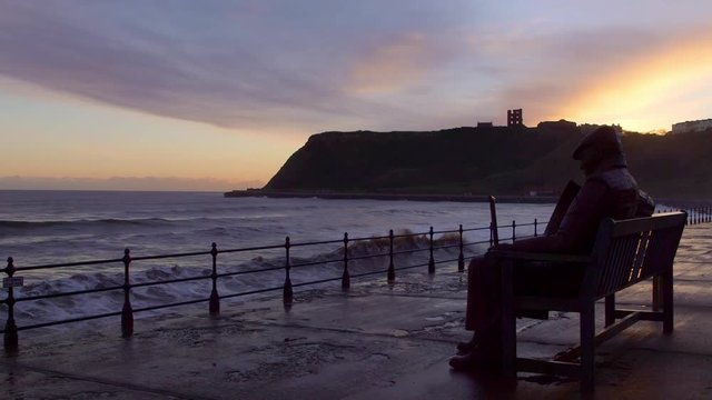 Freddie Gilroy Statue & Scarborough Castle; Scarborough Mere & Castle Sunrise; Scarborough Marine Drive