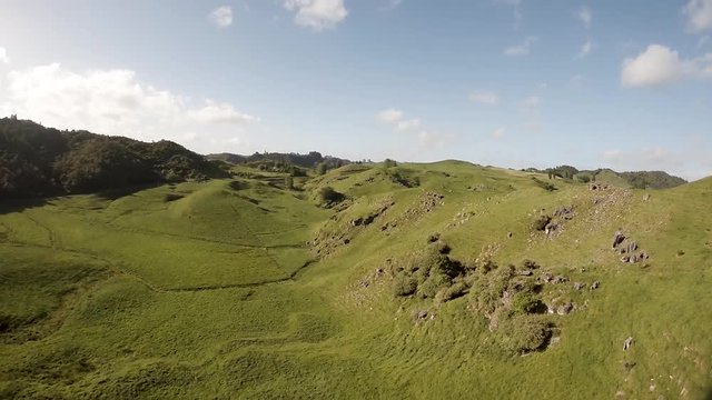Waitomo, New Zealand - Aerial 60 fps