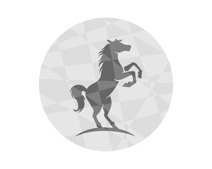 mosaic horses stallion mustang mare silhouette image