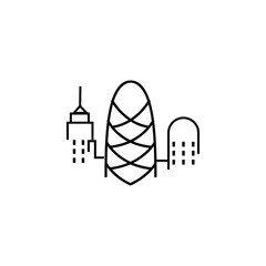 Cityscape of London icon. Element of United Kingdom culture icons. Premium quality graphic design icon. Signs, outline symbols collection icon for websites, web design, mobile app