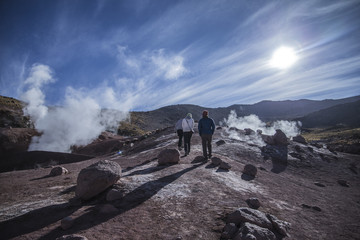 Caminando en el desierto de Atacama, Chile