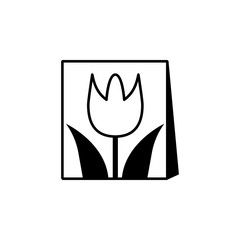 packing flower seeds icon. Element of farming and garden icons. Premium quality graphic design icon. Signs, outline symbols collection icon for websites, web design, mobile app