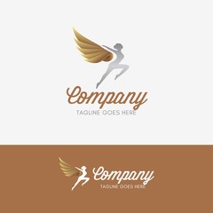 Dance Studio Logo template element symbol with luxury gradient color