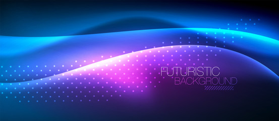 Shiny color smooth elegant neon wave