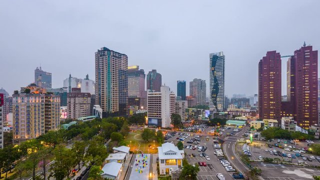Taichung, Taiwan downtown skyline.