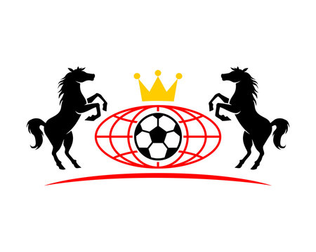 soccer horses emblem stallion mustang mare silhouette image