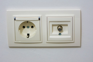 White electrical outlet