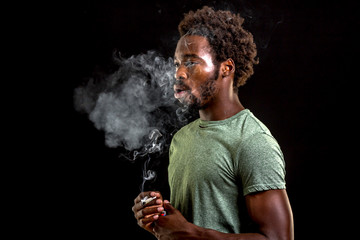 african male smoking