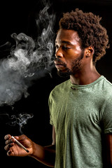 african male smoking