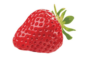 Strawberry Realistic icon vector isolated on white background.