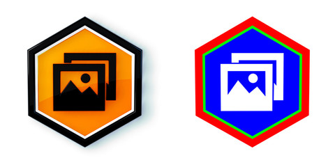 Ikona sześciobok 3D sześciokąt