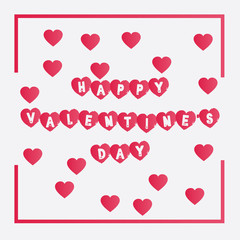 Happy Valentine's Day Vector Template Design