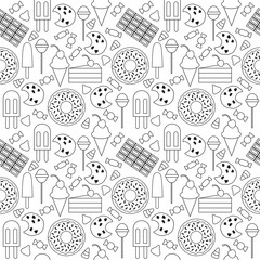 Candy Lane. A repeating tile of tasty sweet treats.