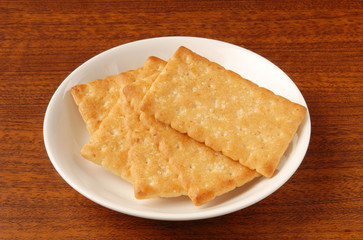 Honey-oats coconut biscuit on wooden table 