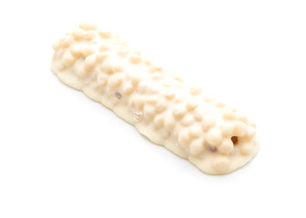 white chocolate with caramel and cereal crispy bar