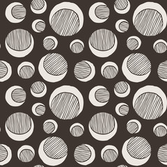 Seamless doodle print of moons