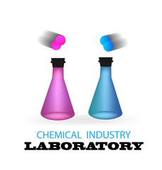 Laboratory chemical vials vector