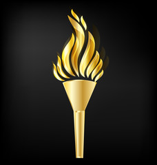 Golden torch vector